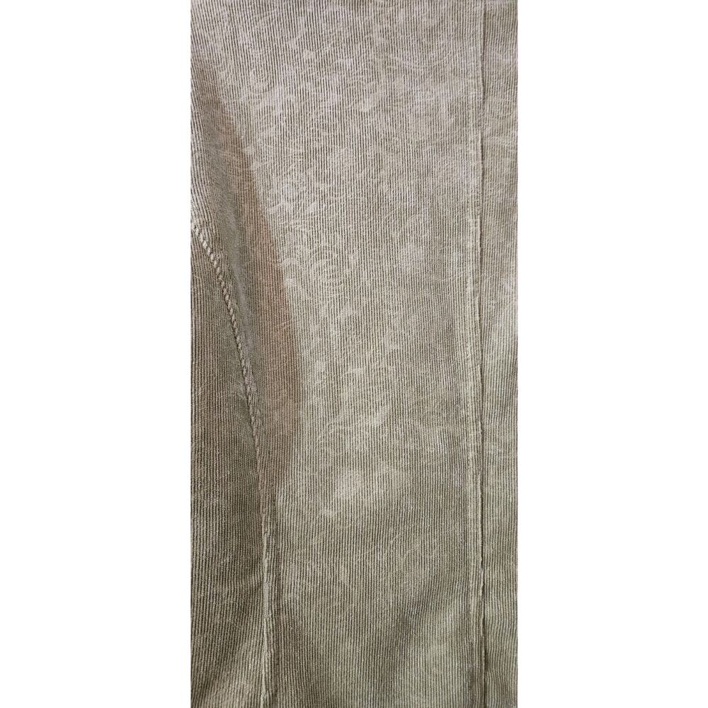 Chicos Womens Size M/8 Corduory Jacket Chartreuse Green Ruffle Neck Full Zip - Picture 6 of 8